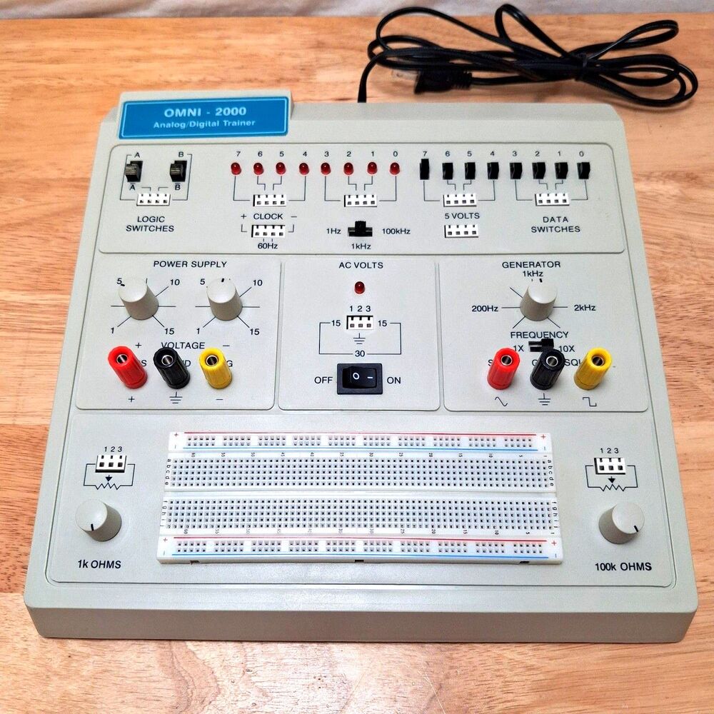Vintage OMNI 2000 Analog/Digital Trainer Model XK-150 by Elenco Electronics 1998